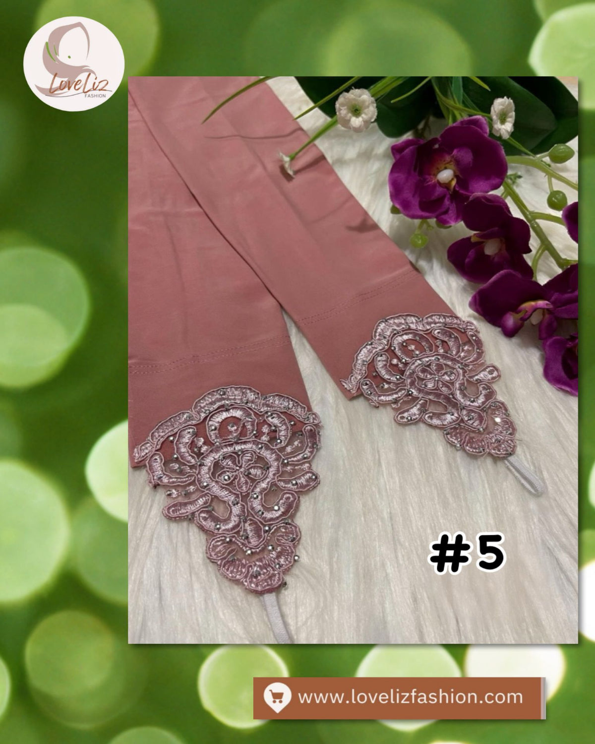 Floral Embroidery Ring Handsocks (HNSK- 1010)