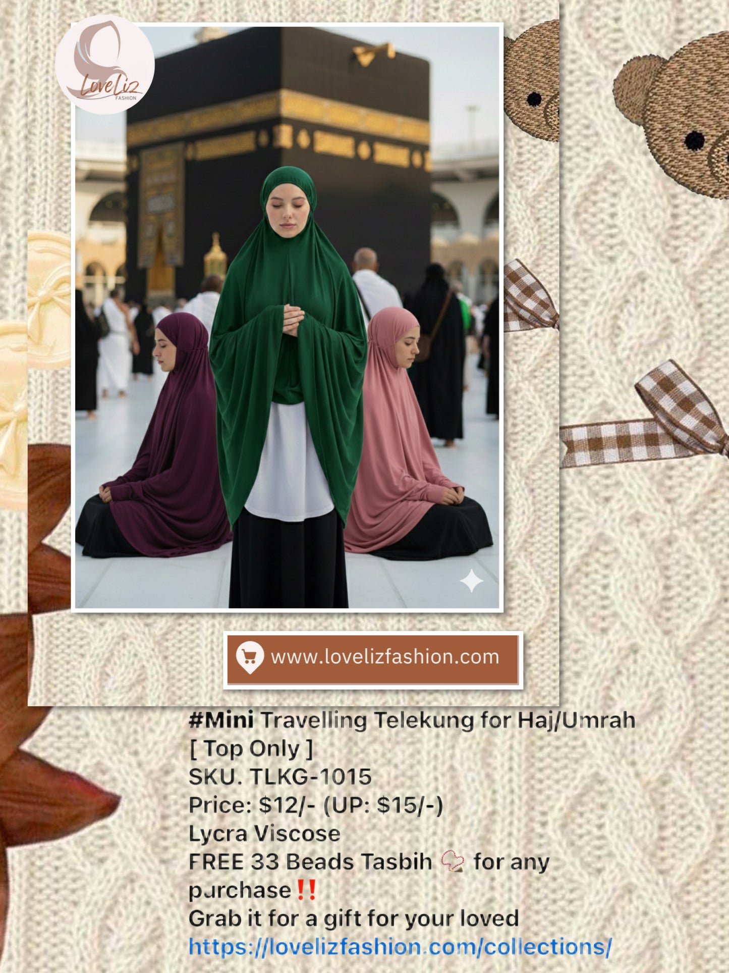 Mini Travelling Telekung Top Only (TKG_0126/001)