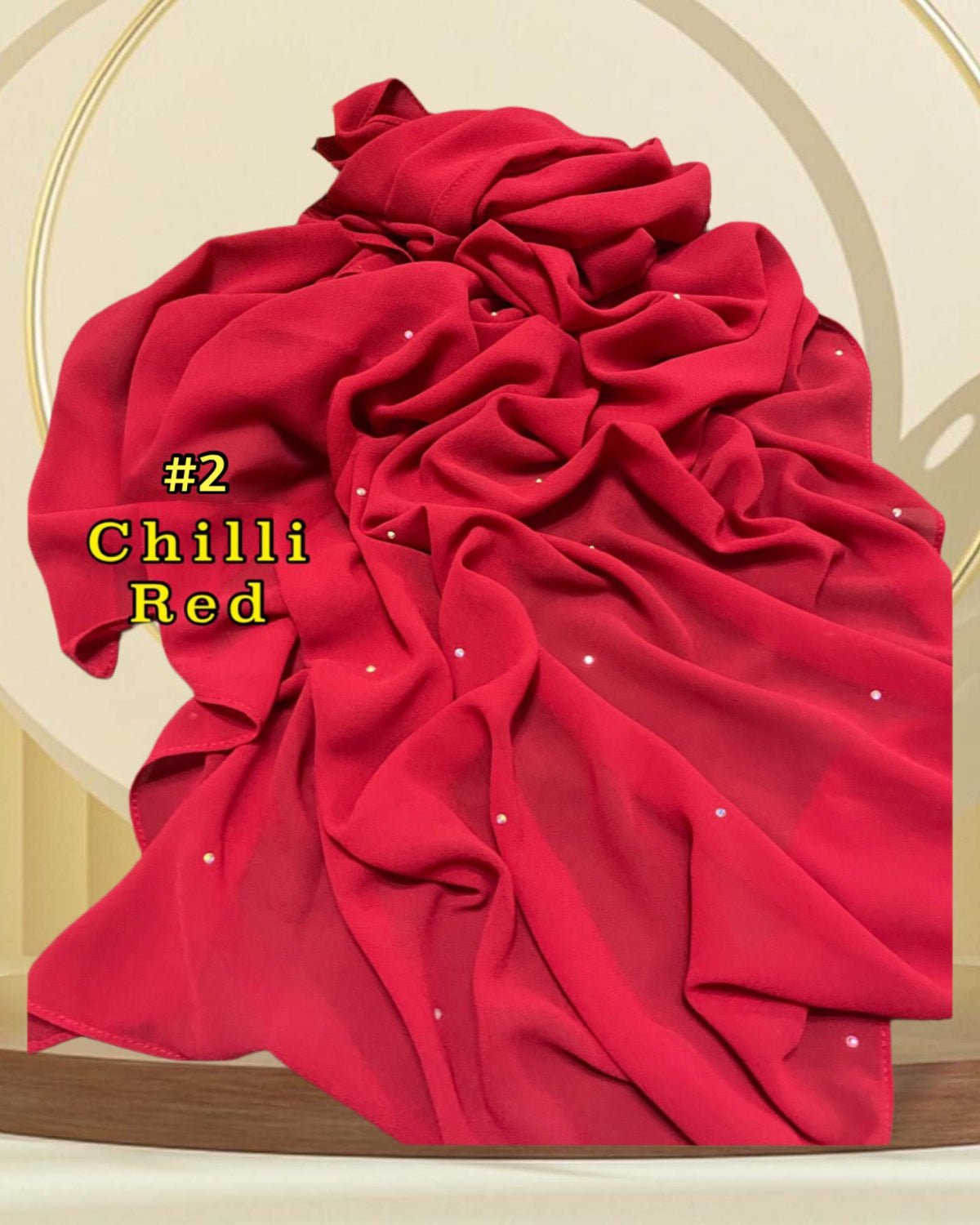 Shawl Chiffon Diamante (SHWL- 1045)