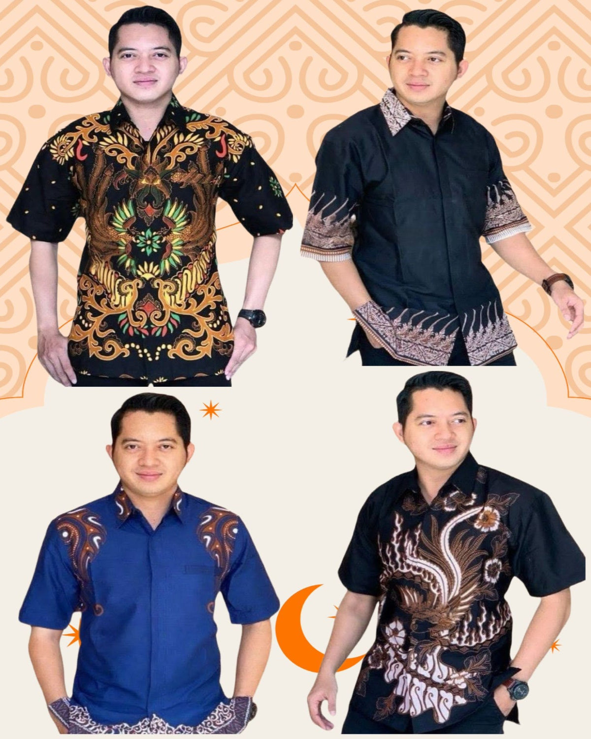 Short Sleeves Shirts Series Batik Solo- (BASO(S)- 1003) (#PE)