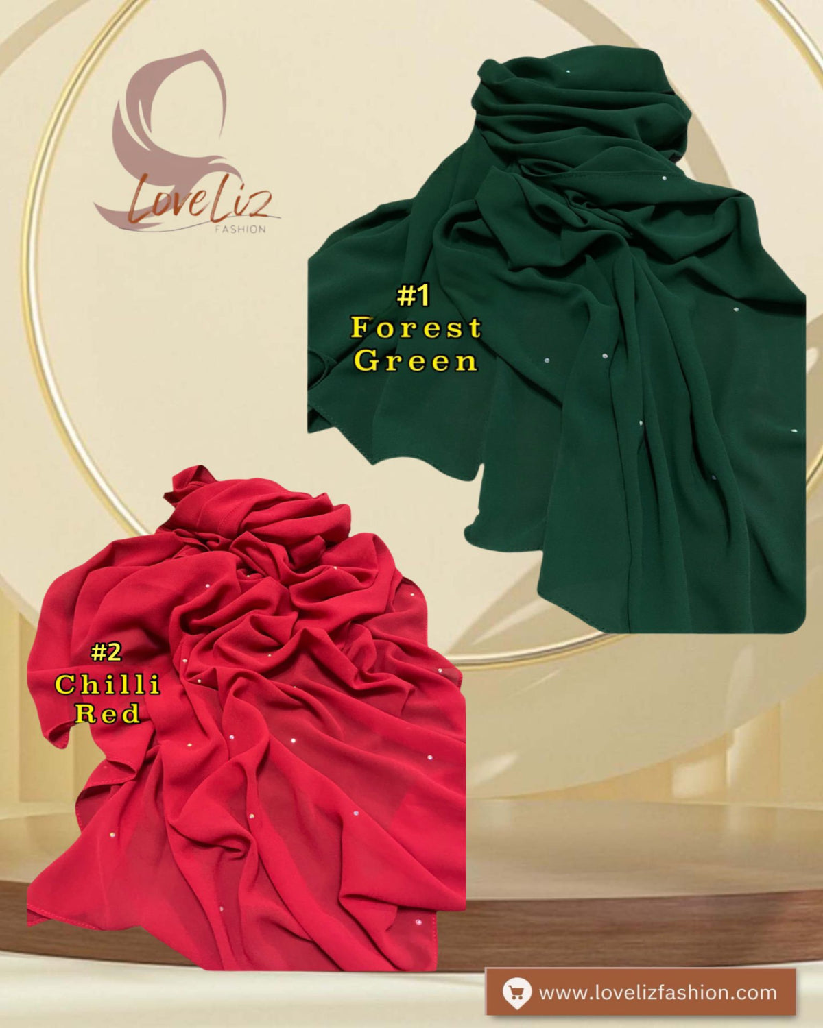 Shawl Chiffon Diamante (SHWL- 1045)