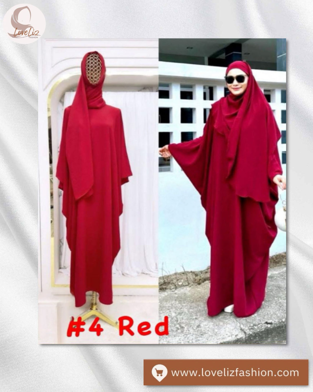 Long Dress + Instant Hijab (LODR- 1002A) (#P104KNG) - Essentials in Woman's Wardrobe