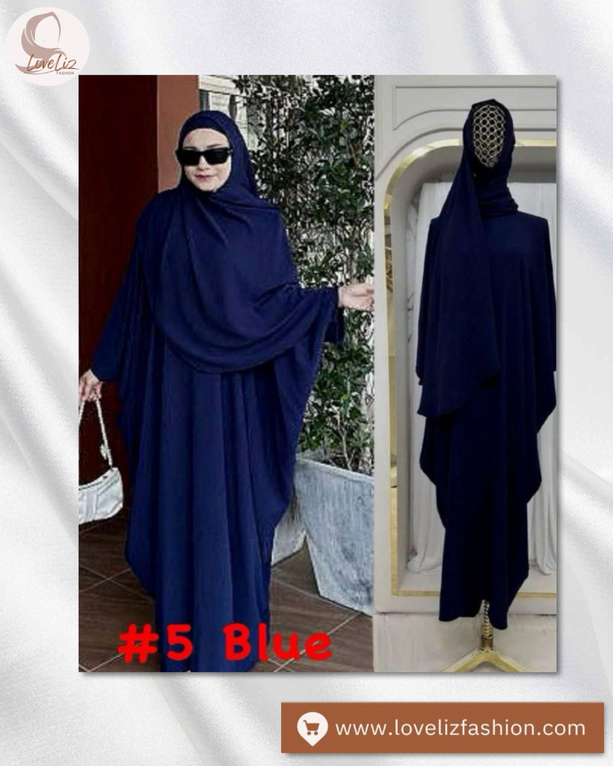 Long Dress + Instant Hijab (LODR- 1002A) (#P104KNG) - Essentials in Woman's Wardrobe
