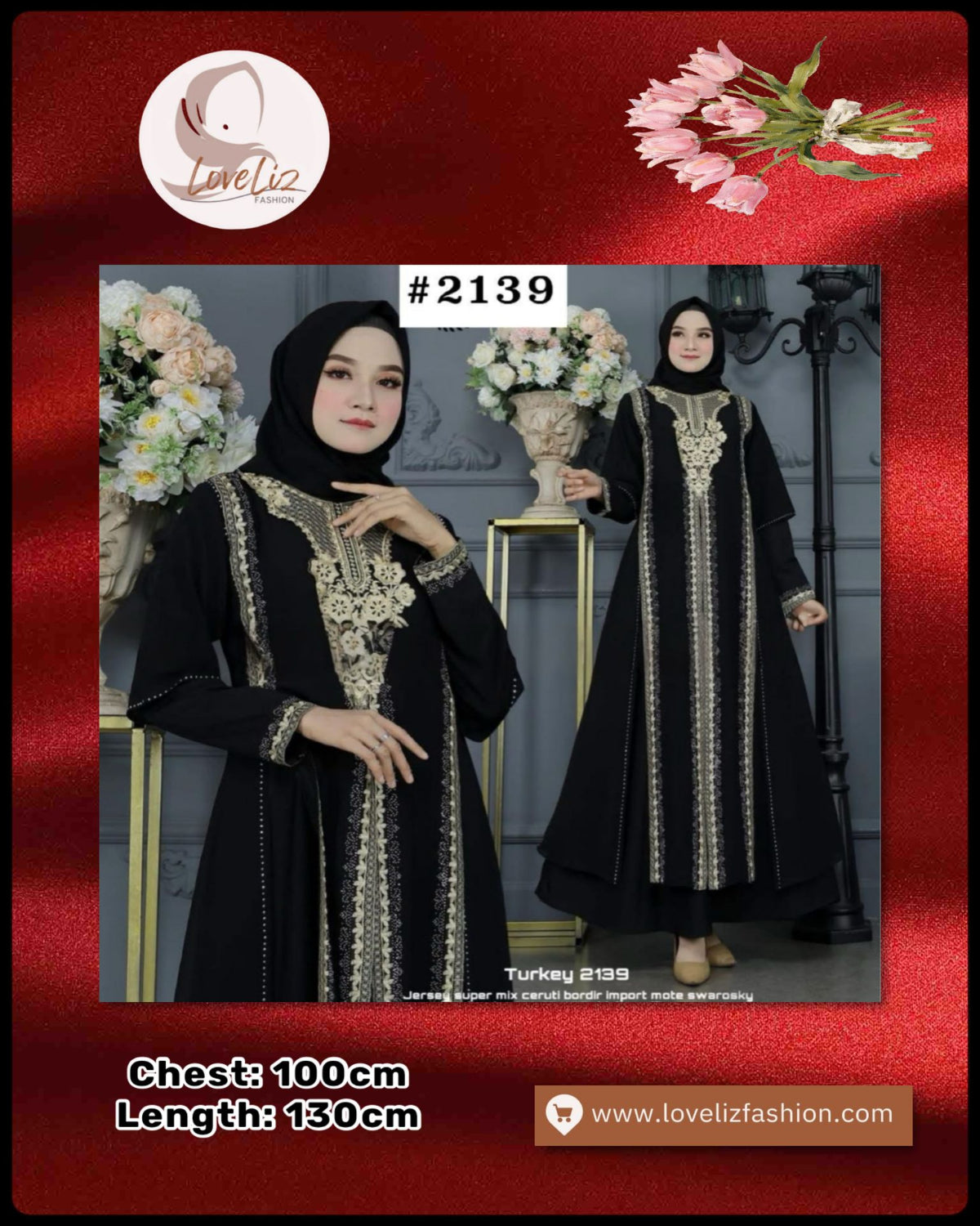 Exclusive Turkey Abaya Black (Series 2009- 2186) (ABYA- 185/205)