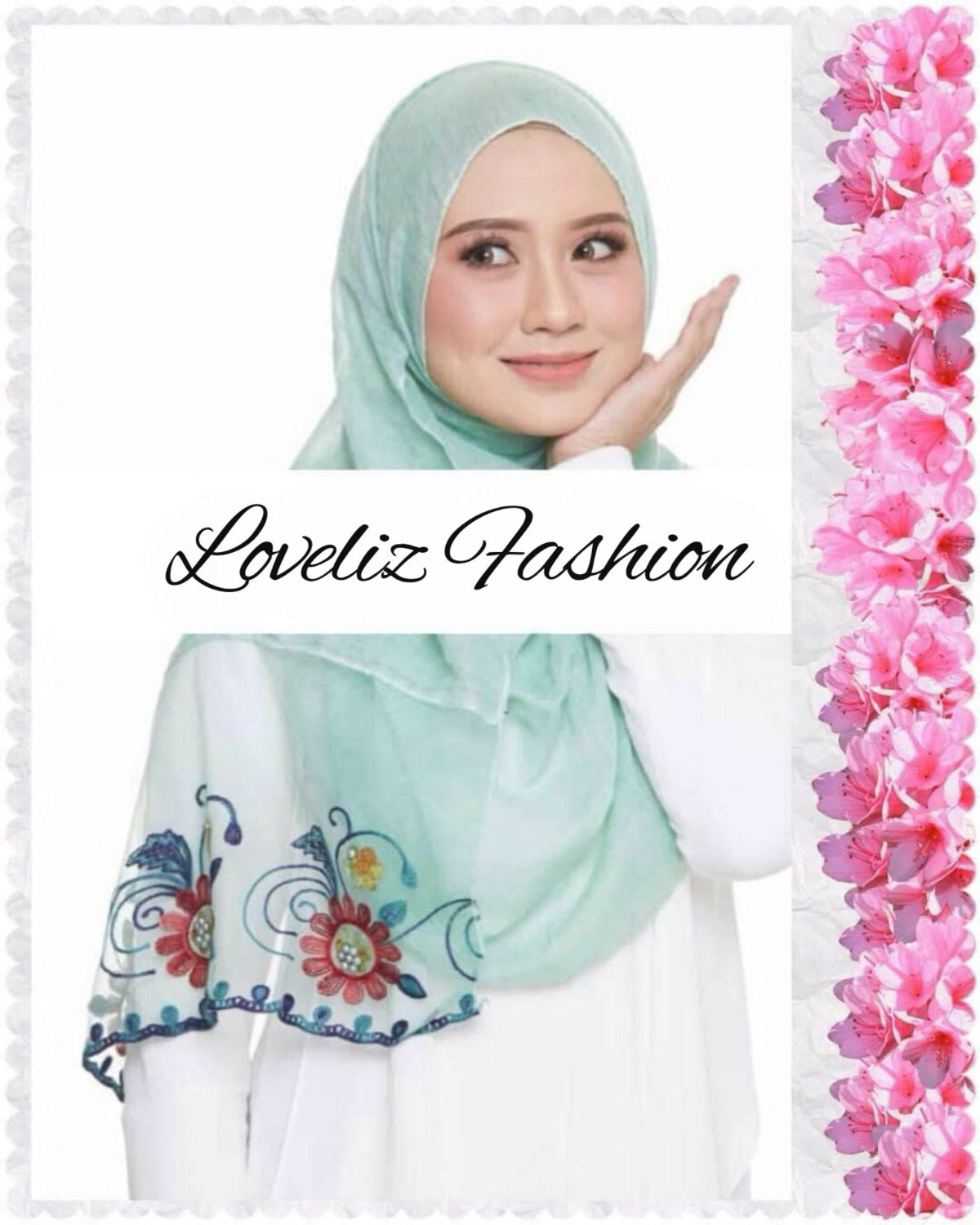Shawl Organza Embroidery (SHWL- 1023)