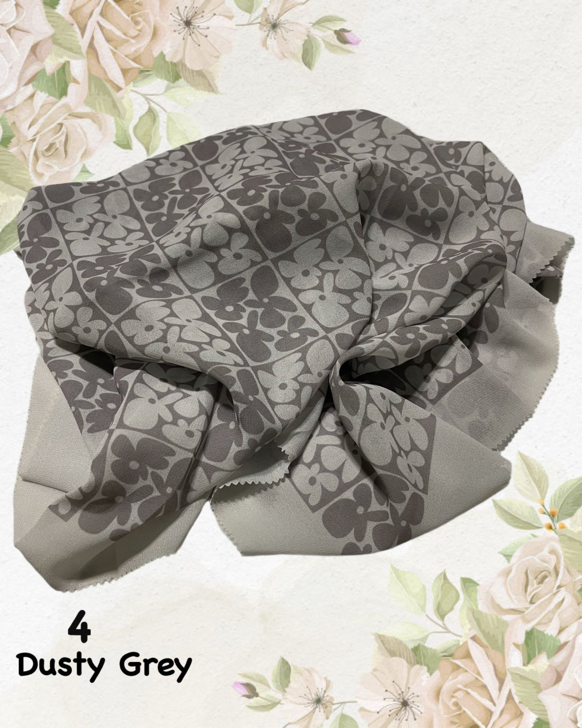 Shawl Korean Chiffon Pleated Laser Cut - A Fusion of Tradition and Trend (SHWL- 1058)