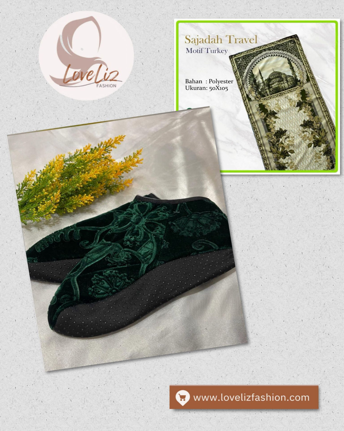 Bundle Anti Slip Tawaf Socks & Sejadah Travel (BNDL- 1003)