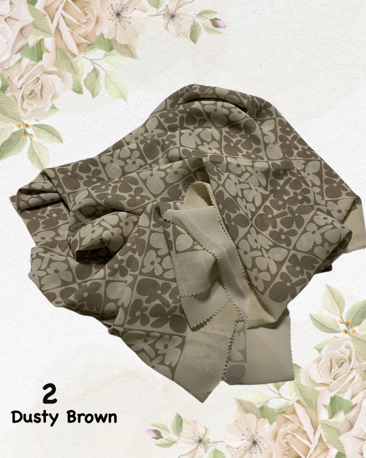 Shawl Korean Chiffon Pleated Laser Cut - A Fusion of Tradition and Trend (SHWL- 1058)
