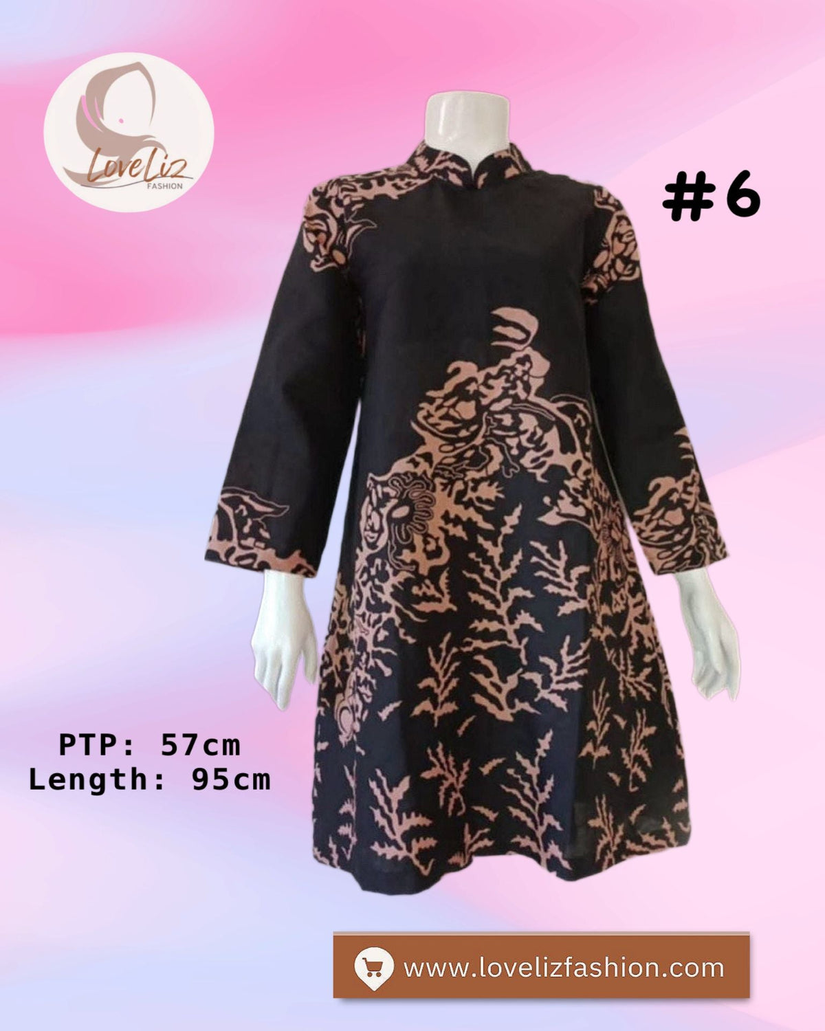 Assorted Batik Tunic Dresses (BADR(T)- 1001) (#PE)