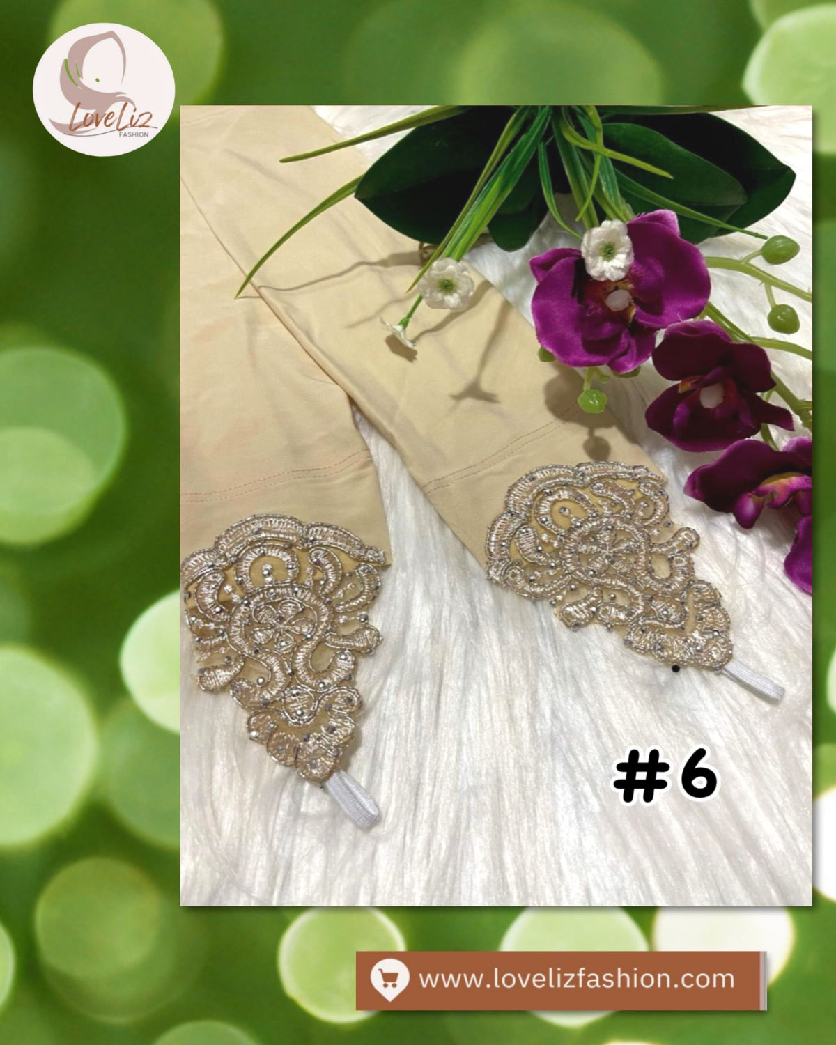 Floral Embroidery Ring Handsocks (HNSK- 1010)