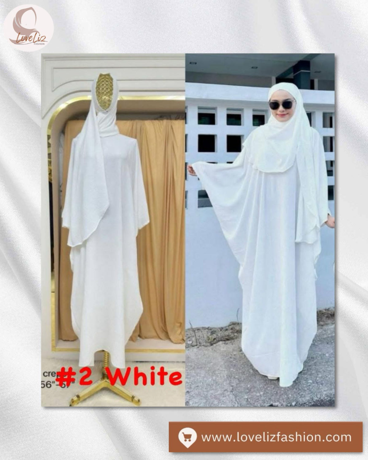 Long Dress + Instant Hijab (LODR- 1002A) (#P104KNG) - Essentials in Woman's Wardrobe