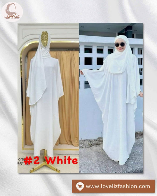 Long Dress + Instant Hijab (LODR-1002(A)) (#P104KNG)