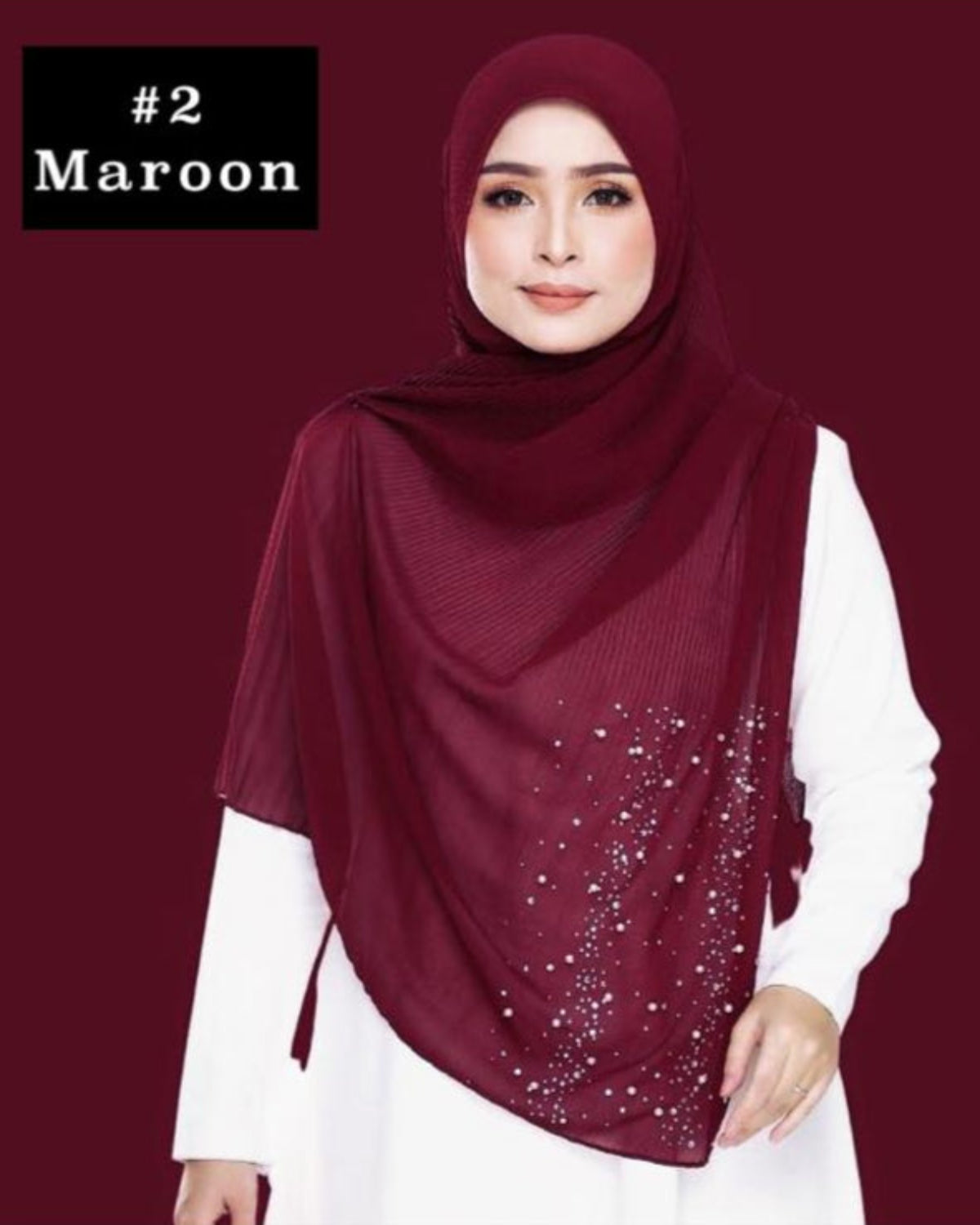 Shawl Chiffon Pleated Crush (SHWL- 1044)