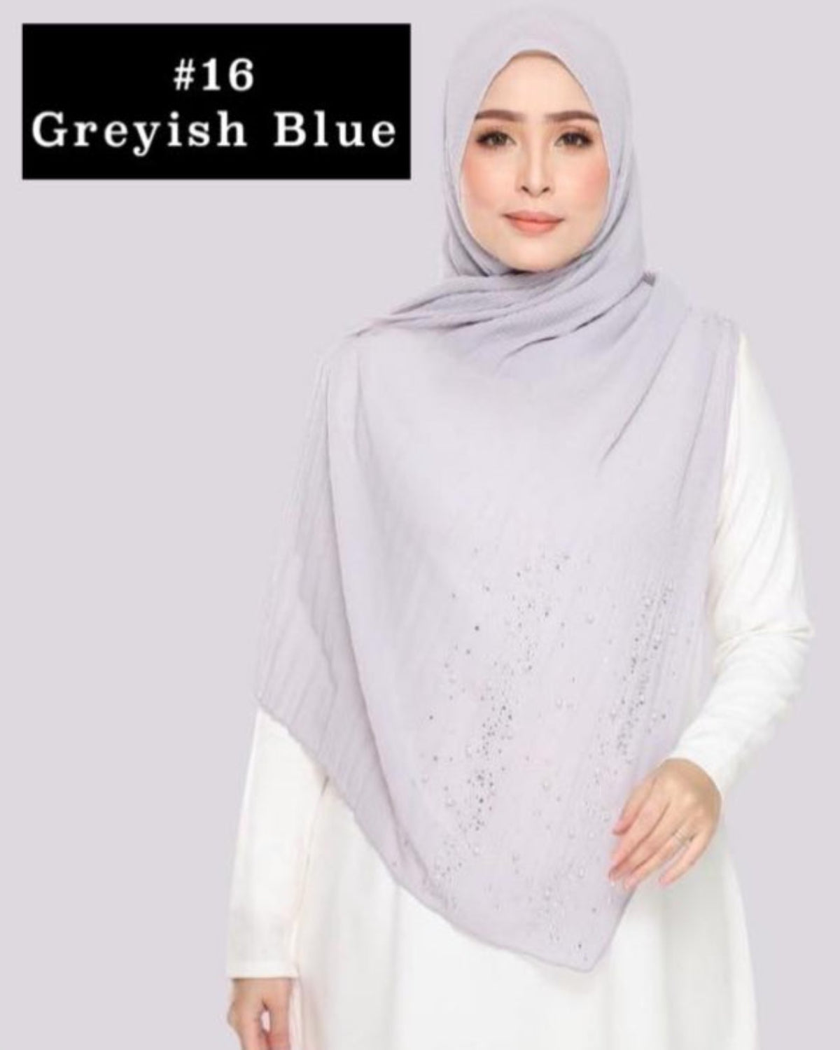 Shawl Chiffon Pleated Crush (SHWL- 1044)