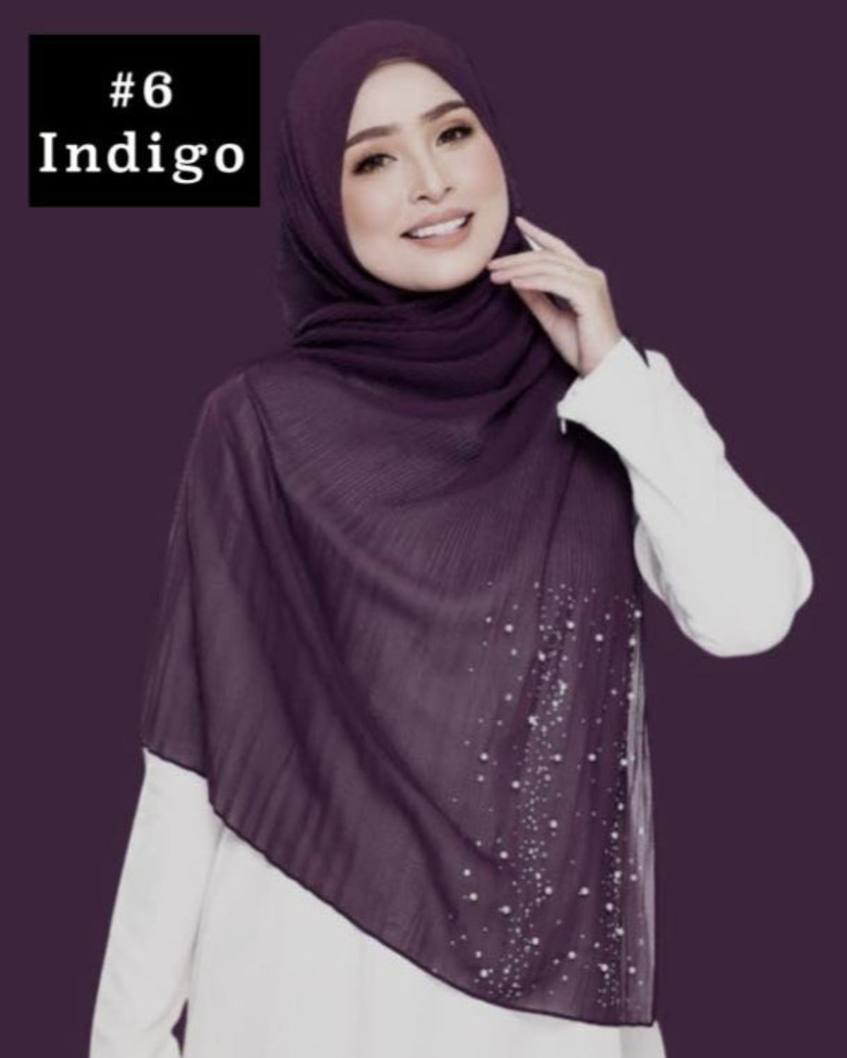 Shawl Chiffon Pleated Crush (SHWL- 1044)