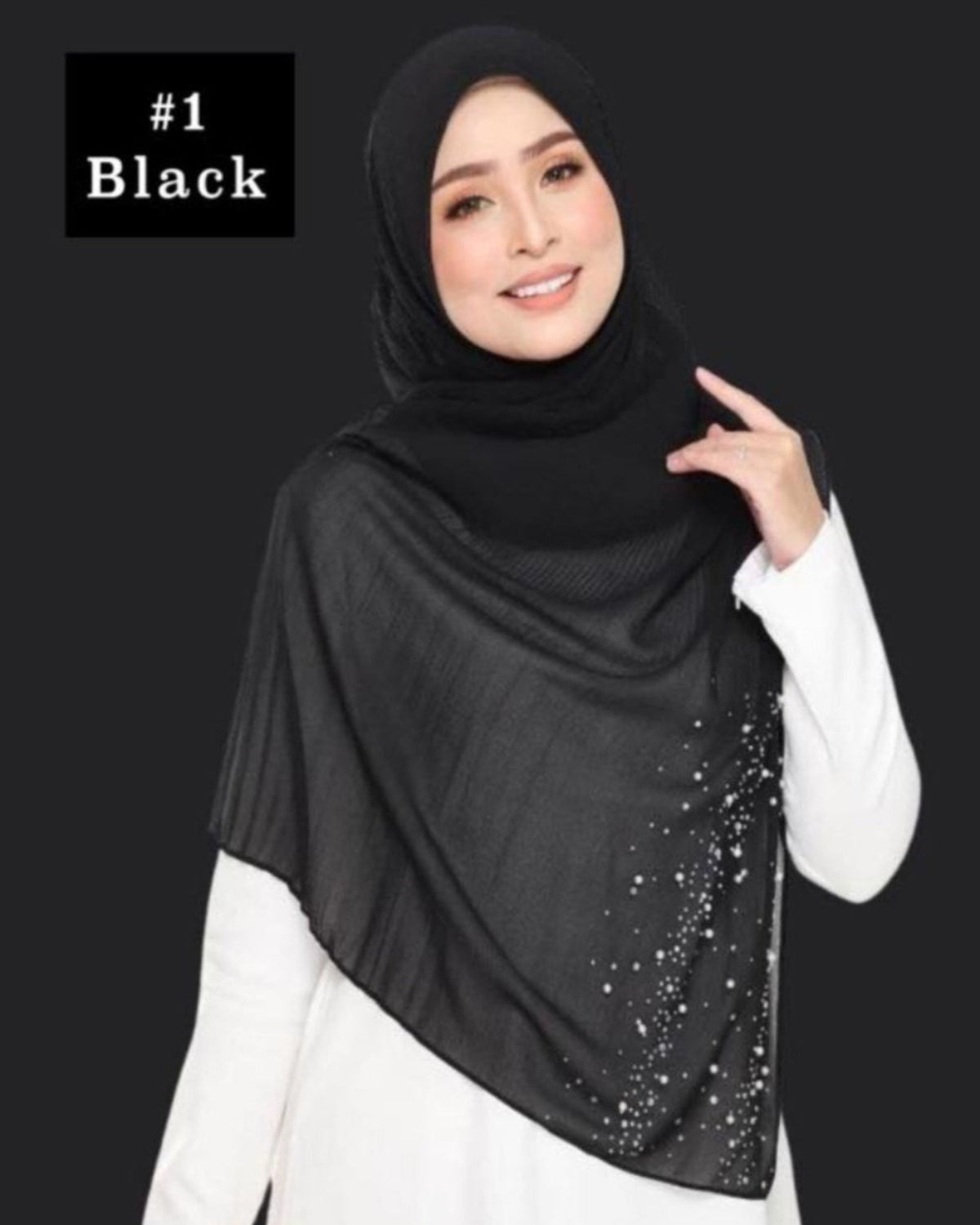 Shawl Chiffon Pleated Crush (SHWL- 1044)