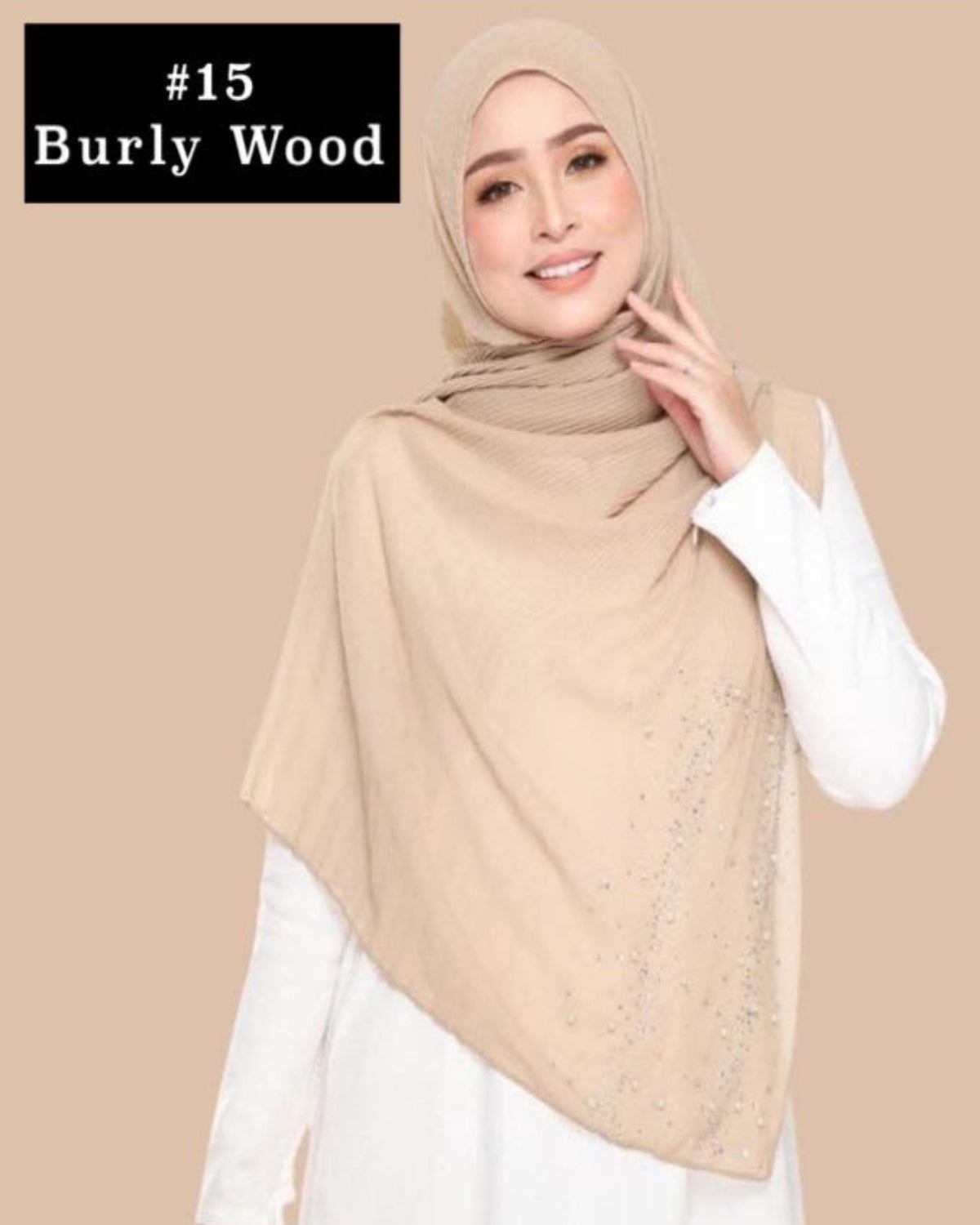 Shawl Chiffon Pleated Crush (SHWL- 1044)