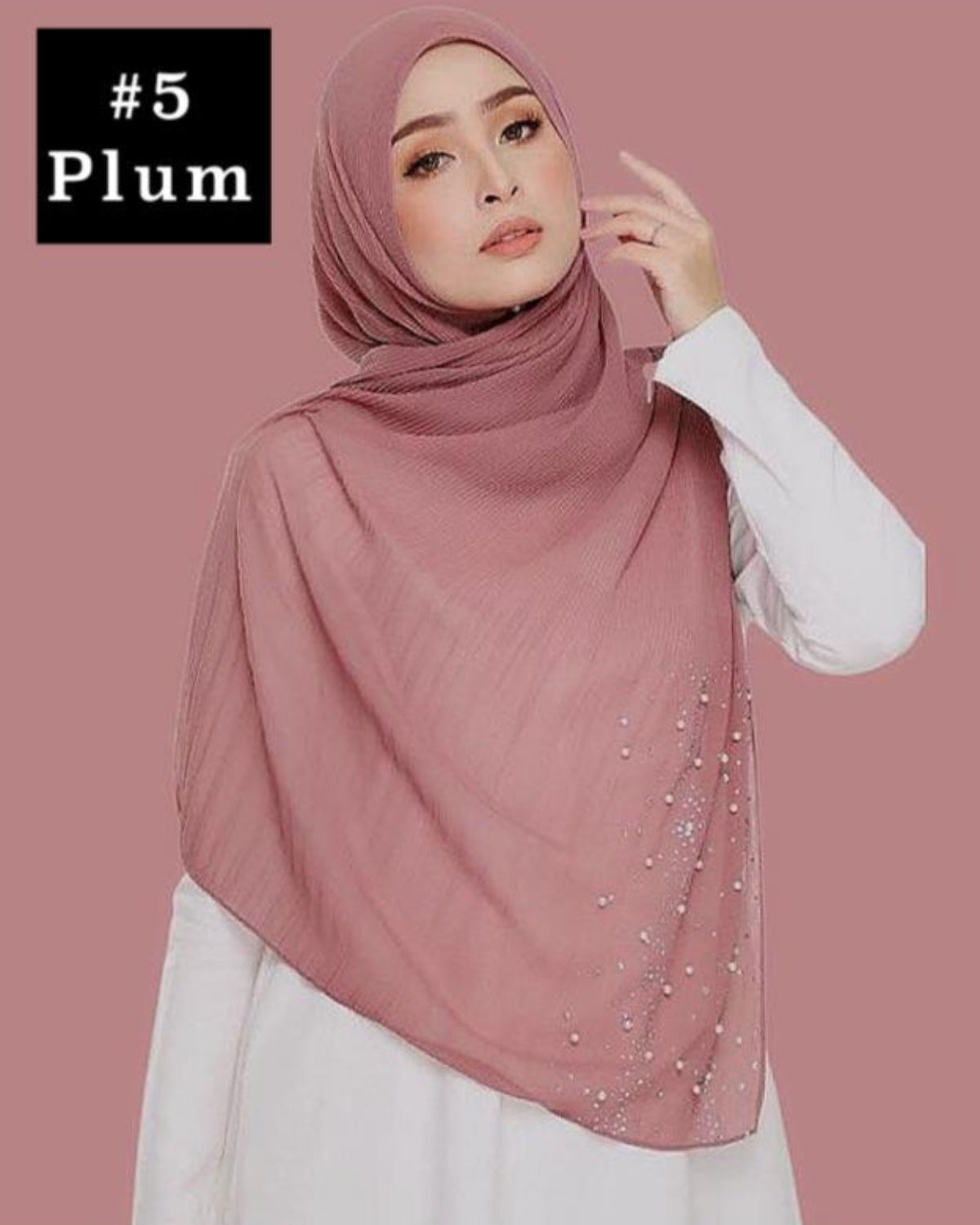 Shawl Chiffon Pleated Crush (SHWL- 1044)