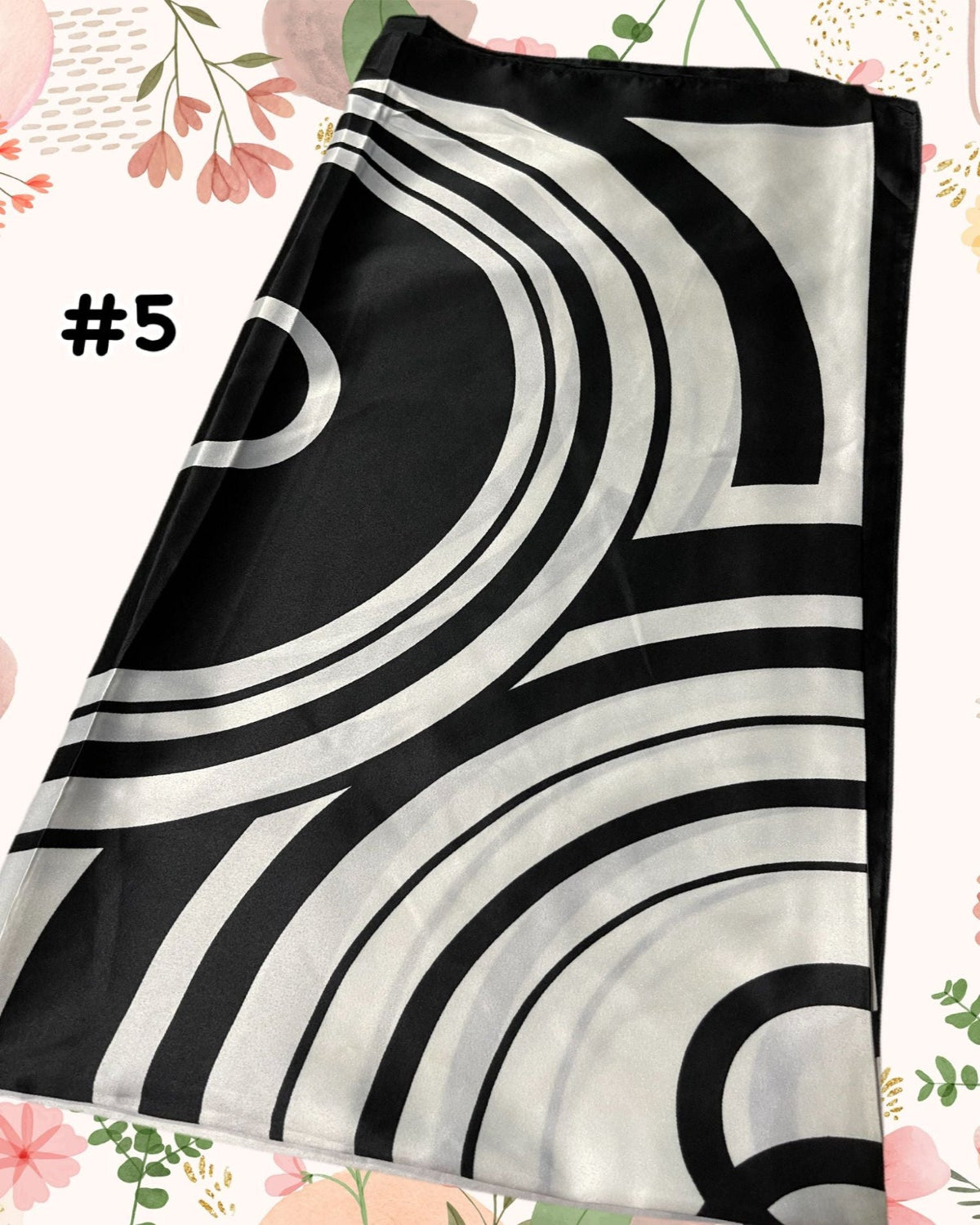 Bawal Satin Printed (BAWL- 1034) Chic & Elegant - Essentials Wear for Muslimah Woman’s Wardrobe