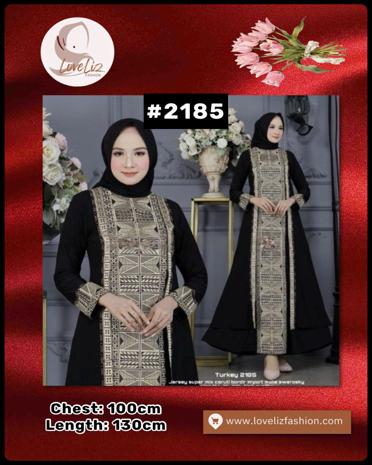 Exclusive Turkey Abaya Black (Series 2009- 2186) (ABYA- 185/205)
