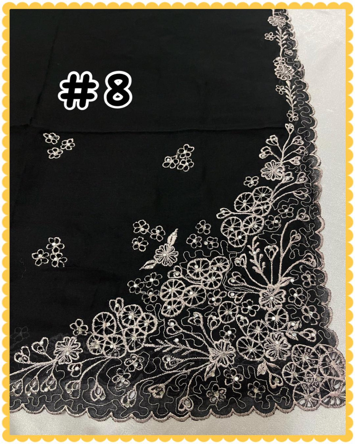 Bawal Cotton Embroidery (BAWL- 1030) (Sulaman & Diamante)