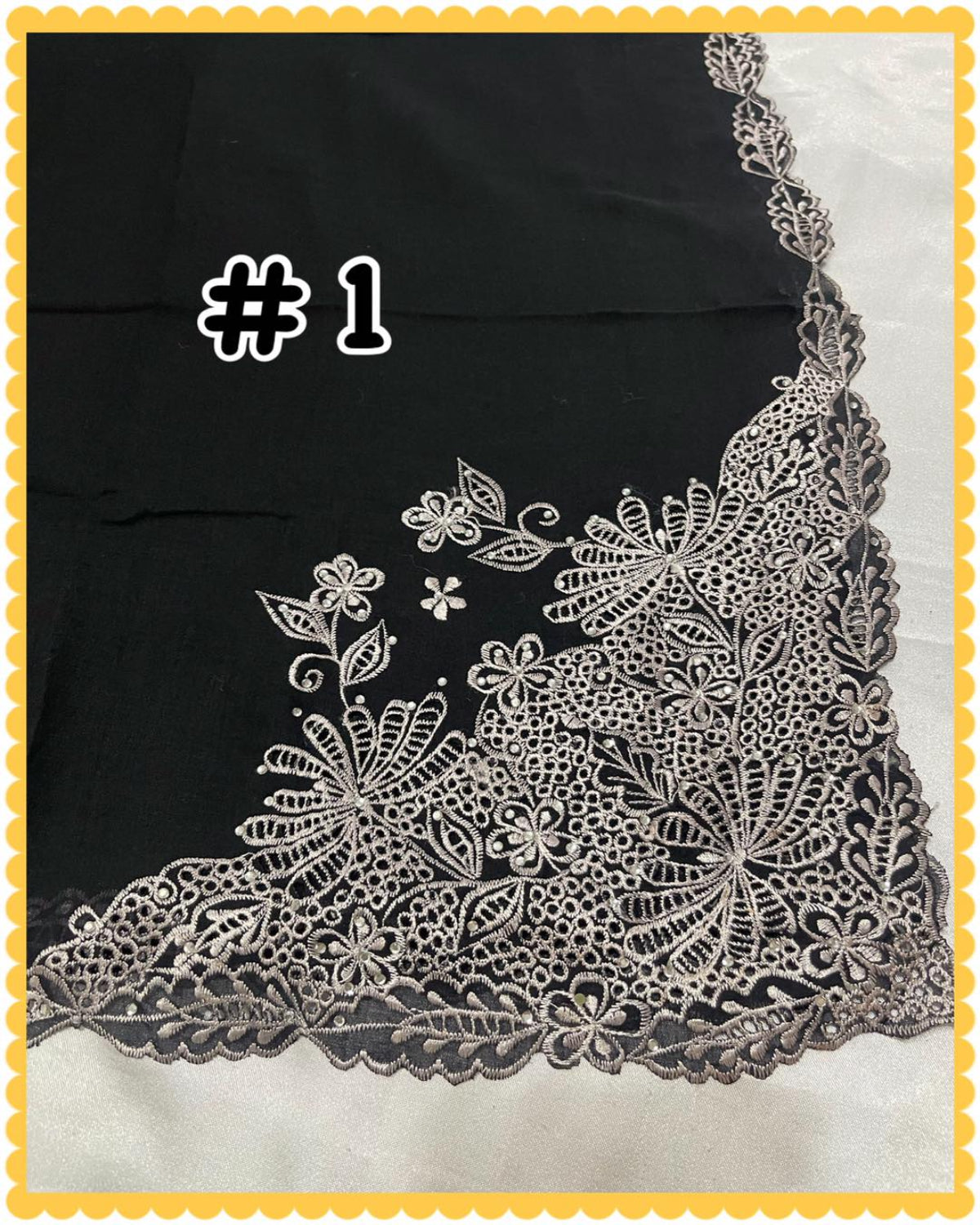 Bawal Cotton Embroidery (BAWL- 1030) (Sulaman & Diamante)