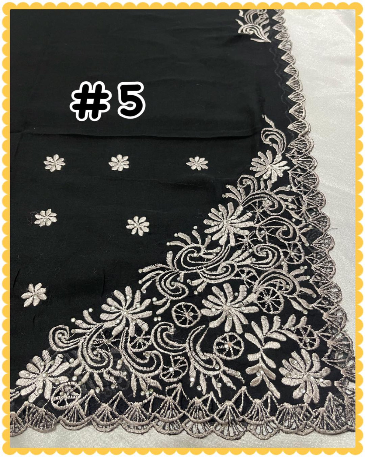Bawal Cotton Embroidery (BAWL- 1030) (Sulaman & Diamante)