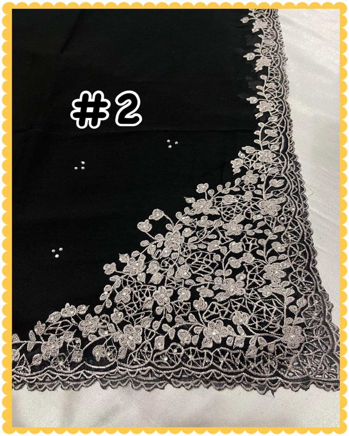 Bawal Cotton Embroidery (BAWL- 1030) (Sulaman & Diamante)