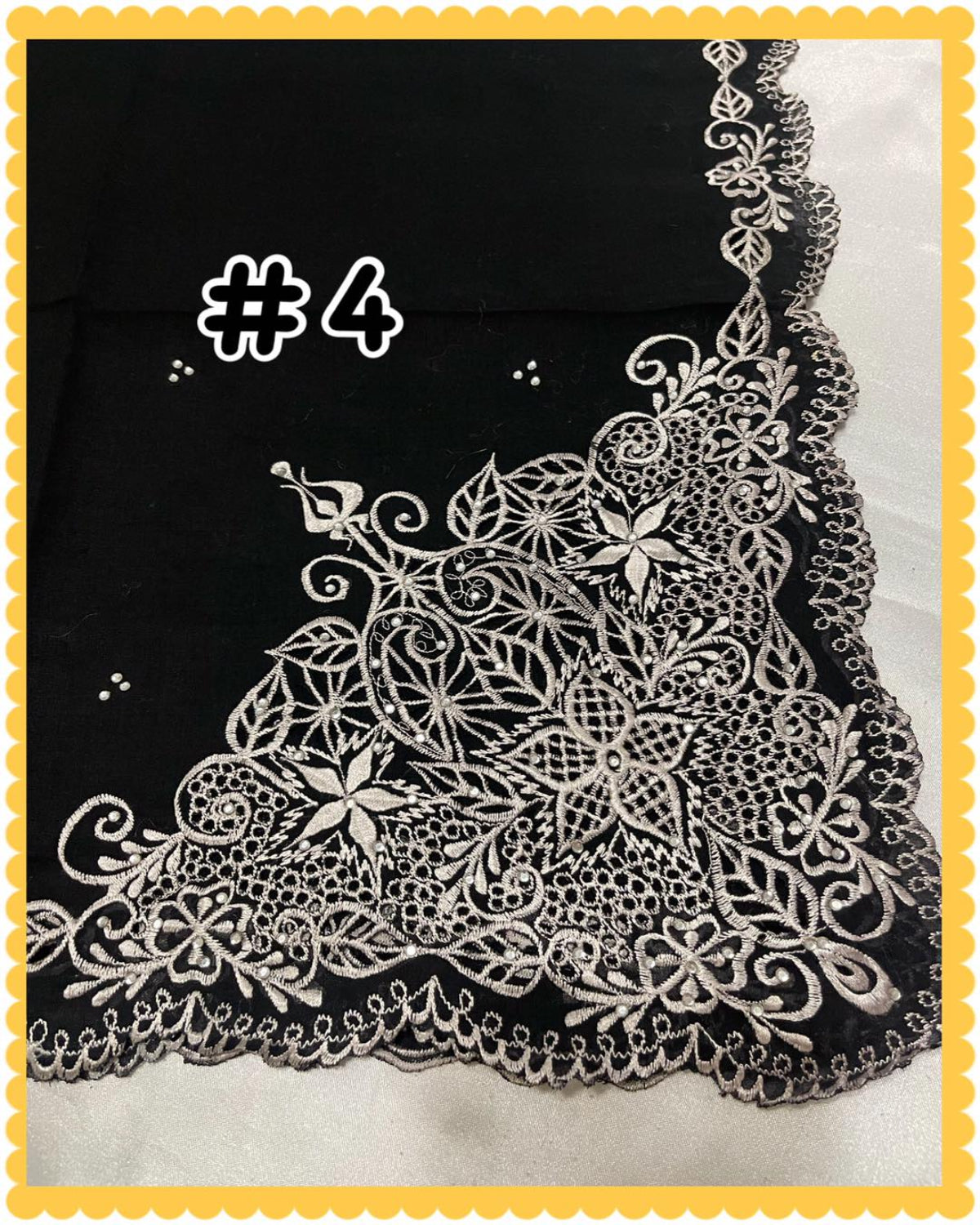 Bawal Cotton Embroidery (BAWL- 1030) (Sulaman & Diamante)