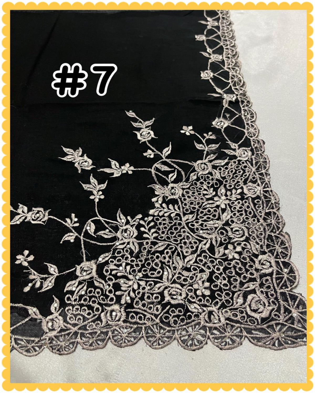 Bawal Cotton Embroidery (BAWL- 1030) (Sulaman & Diamante)
