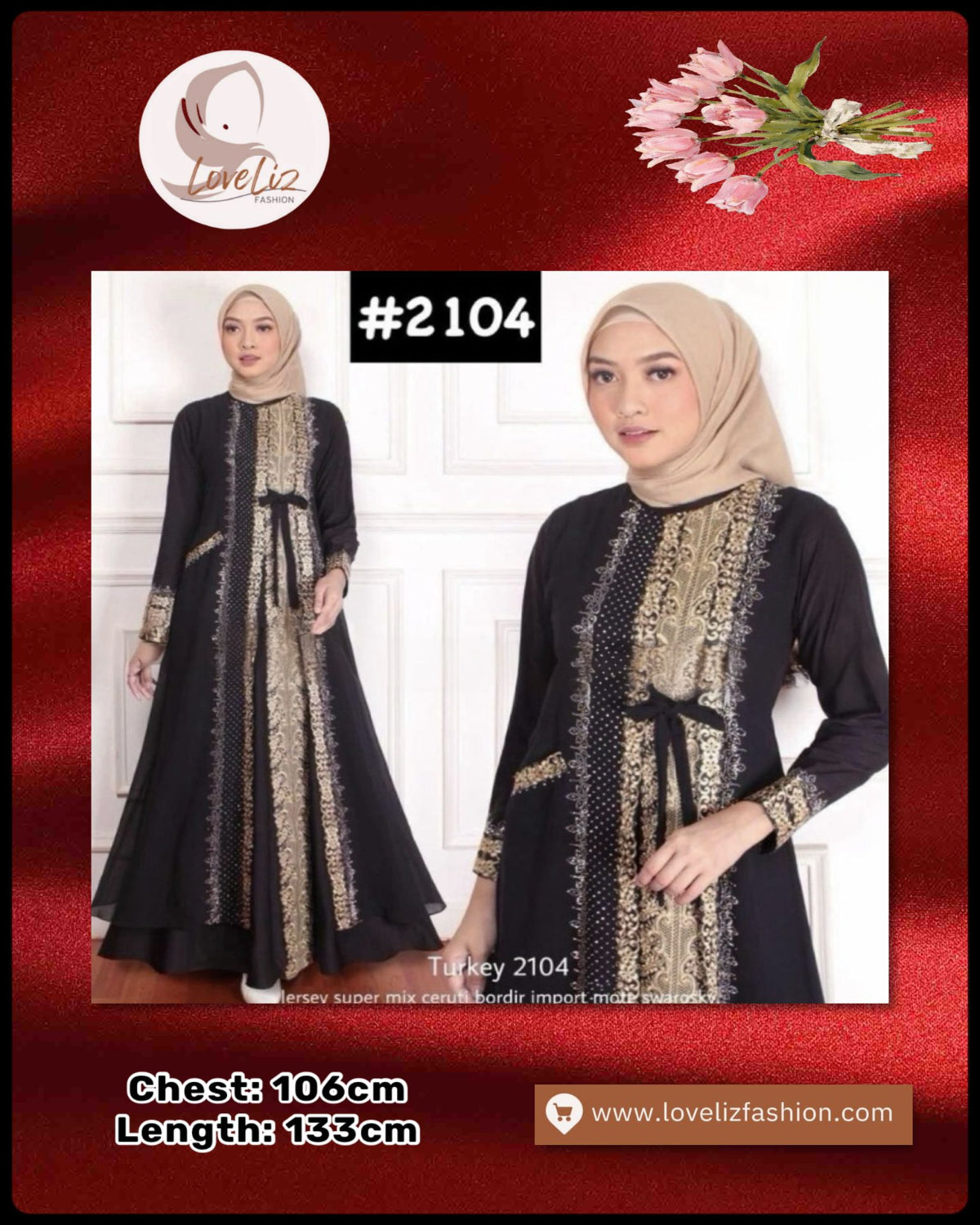 Exclusive Turkey Abaya Black (Series 2009- 2186) (ABYA- 185/205)