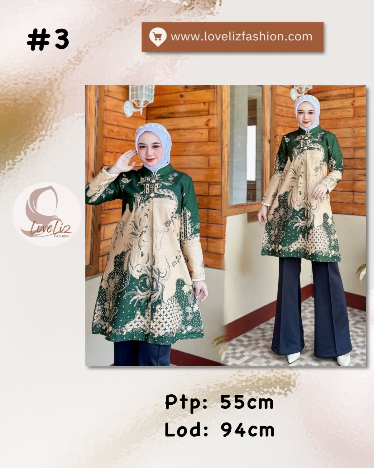 Assorted Batik Tunic Dresses (BADR(T)- 1002) (#ANA)