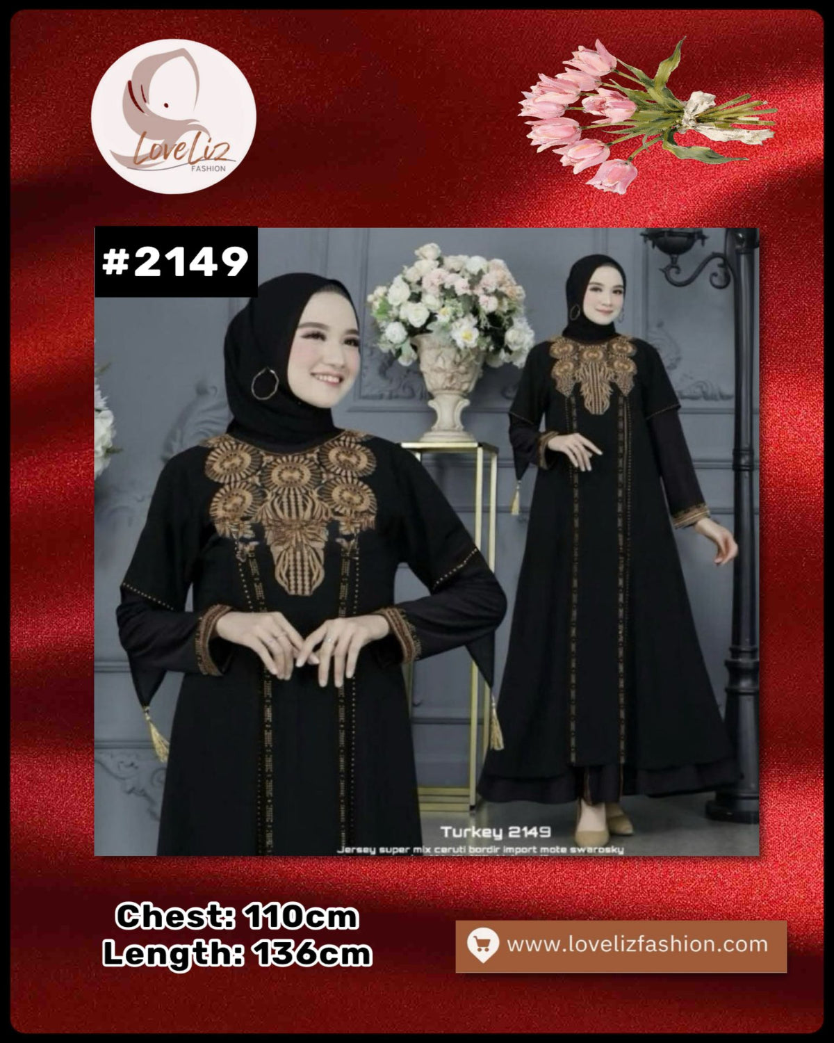 Exclusive Turkey Abaya Black (Series 2009- 2186) (ABYA- 185/205)