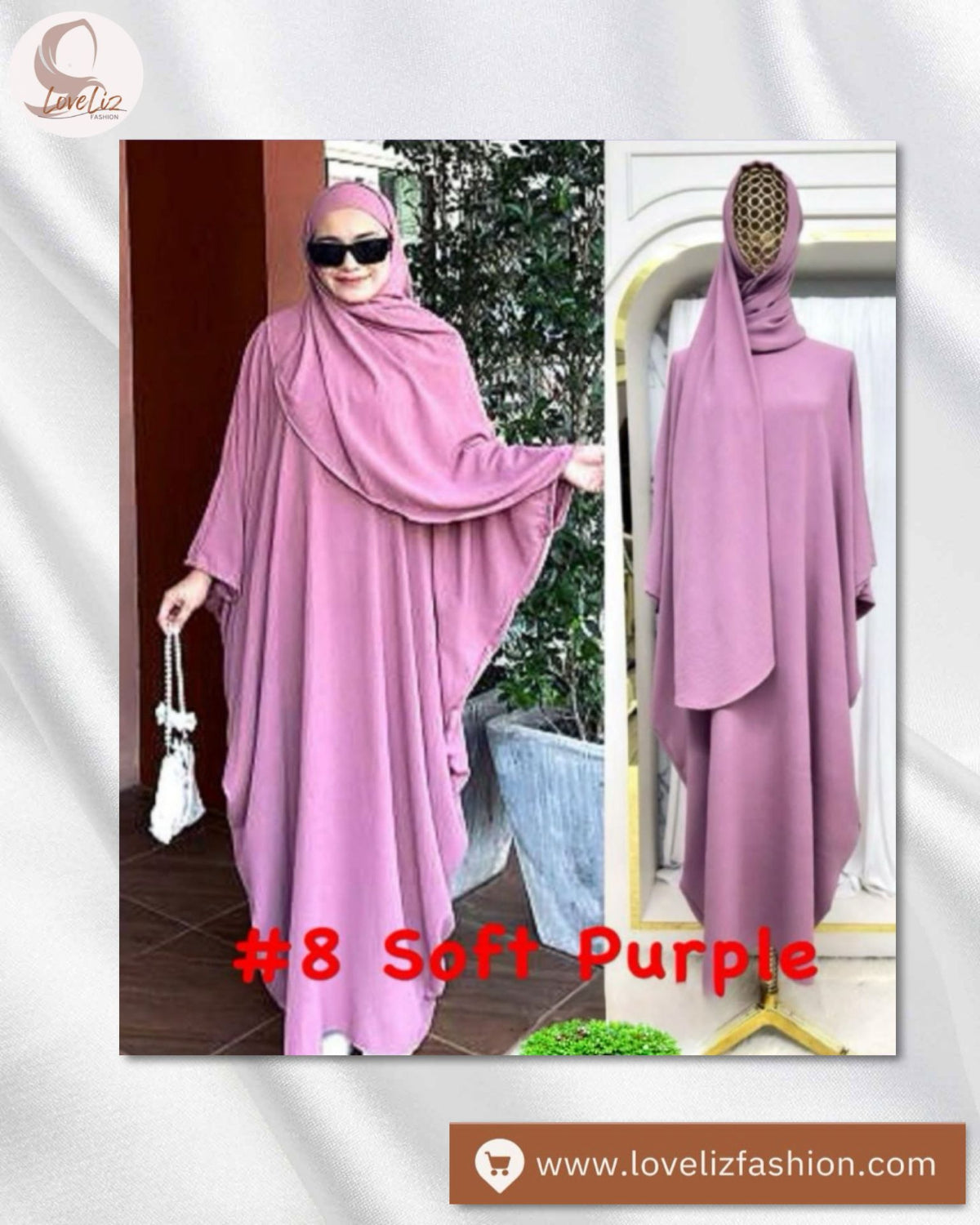 Long Dress + Instant Hijab (LODR- 1002A) (#P104KNG) - Essentials in Woman's Wardrobe