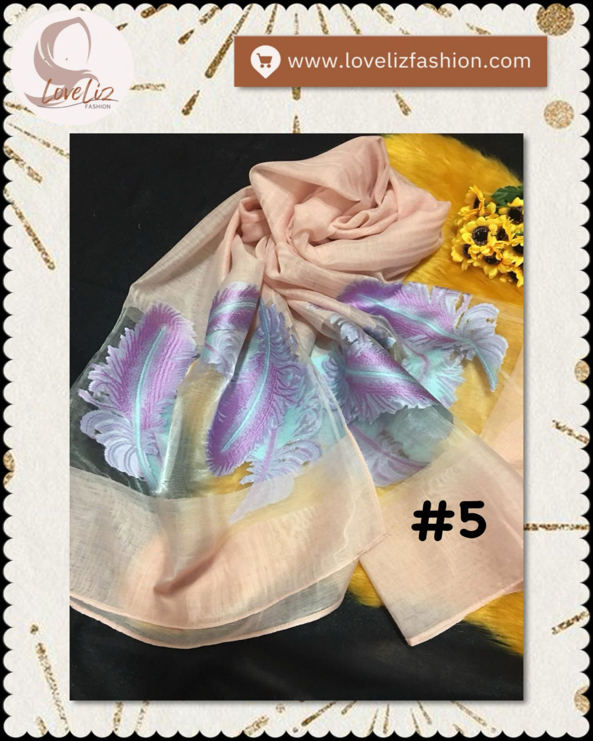Lush Feather Shawl (SHWL- 1031)