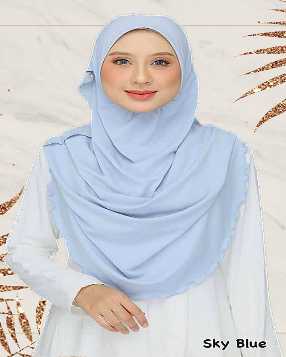 Instant Cataleya in Sky Blue (ISHWL- 1006)