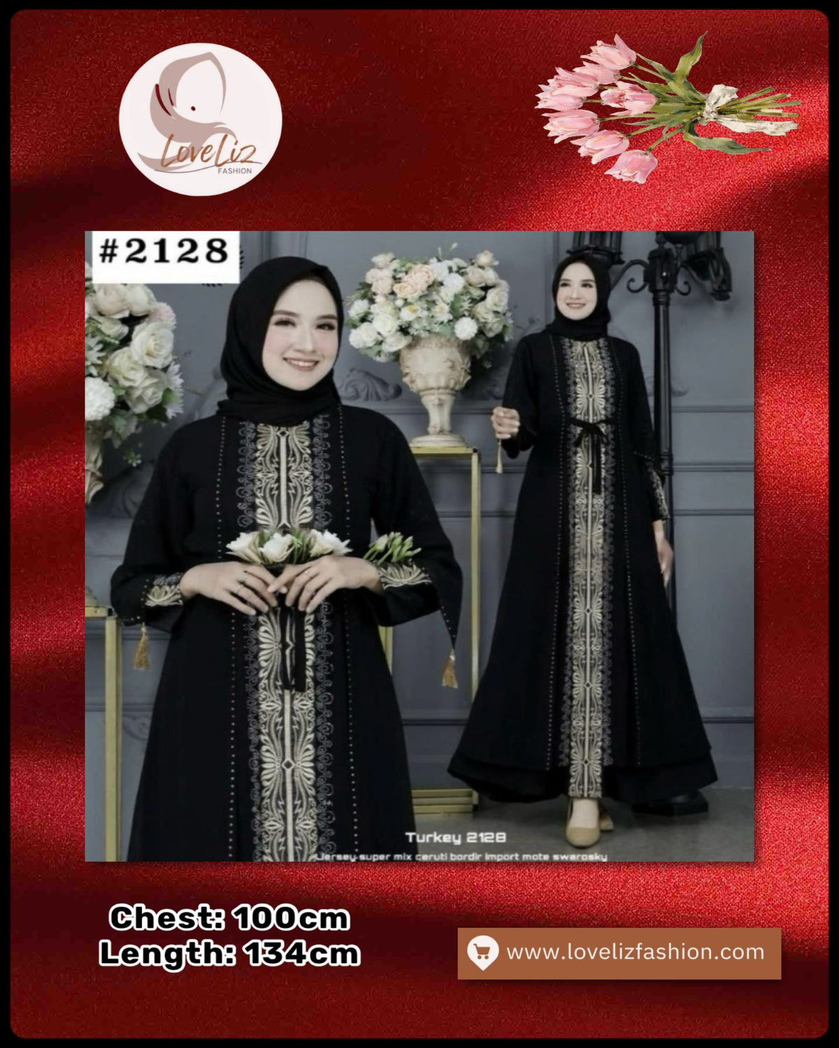 Exclusive Turkey Abaya Black (Series 2009- 2186) (ABYA- 185/205)