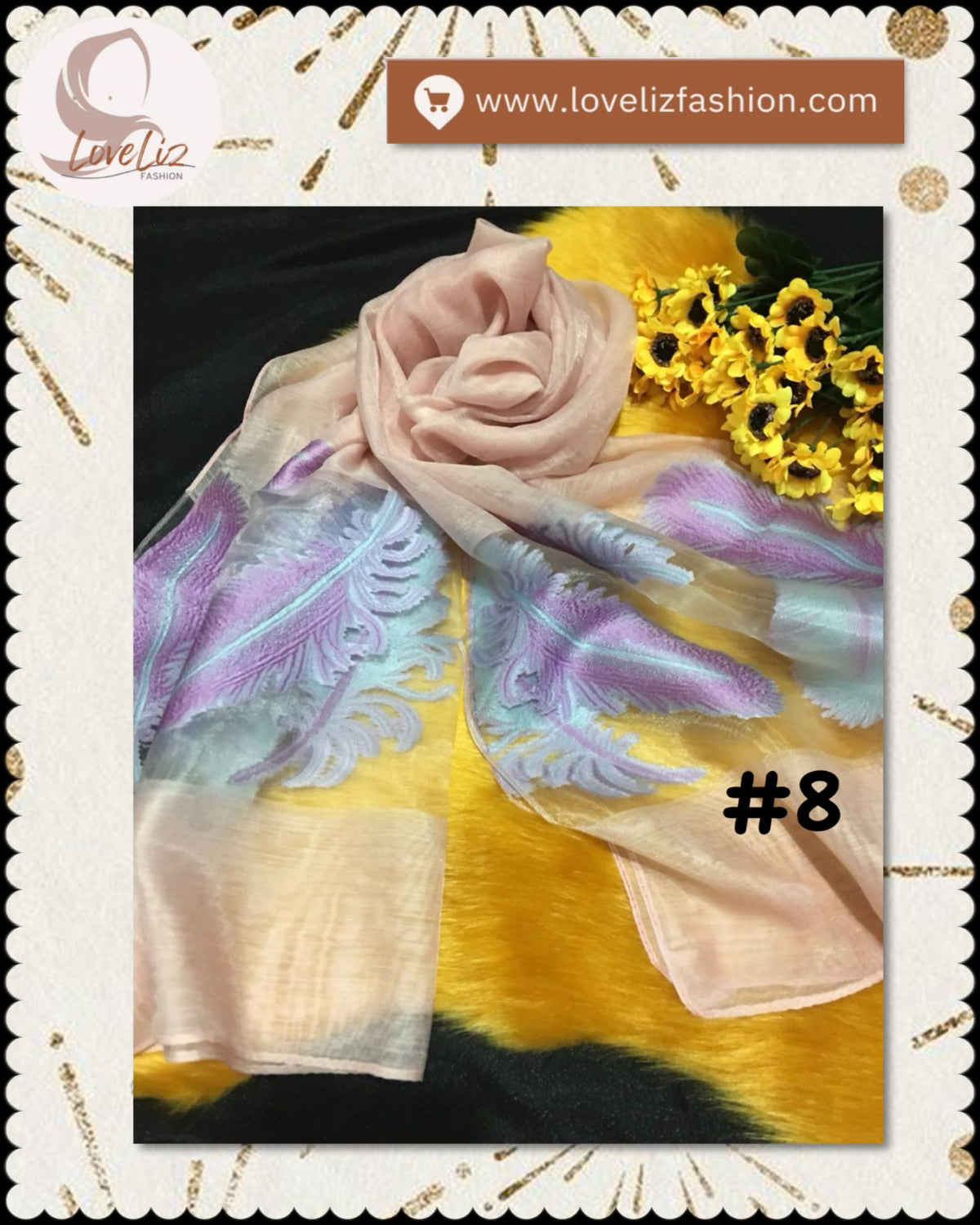 Lush Feather Shawl (SHWL- 1031)