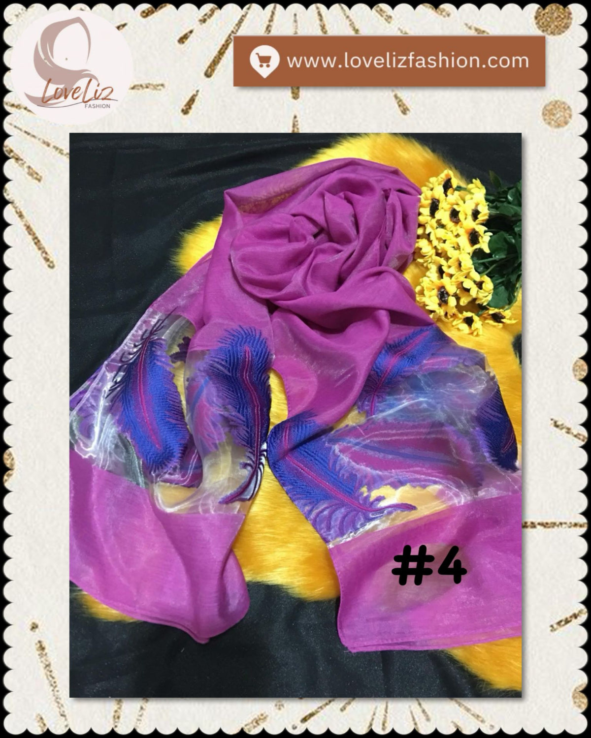 Lush Feather Shawl (SHWL- 1031)