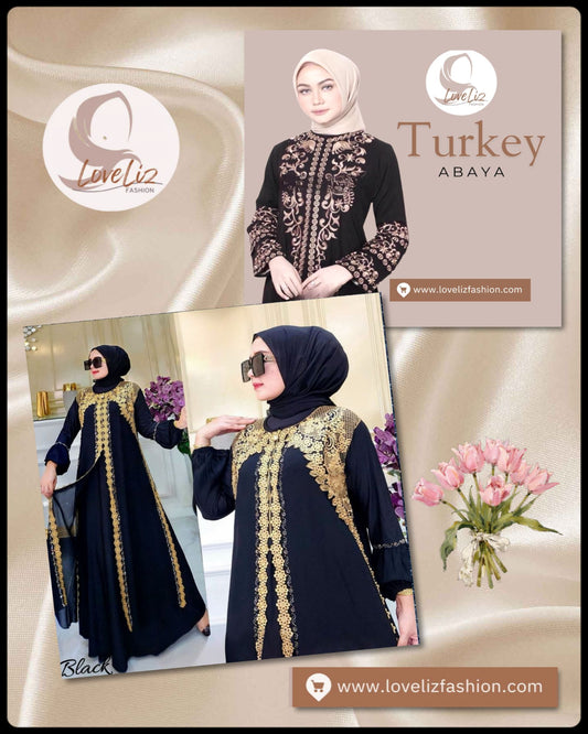 Exclusive Turkish Abaya Special Edition Silk & Chiffon 2-in-1 (ABYA_0226/215) (SN: 2229- 2365)