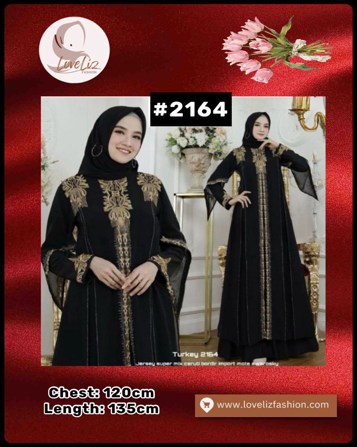 Exclusive Turkey Abaya Black (Series 2009- 2186) (ABYA- 185/205)