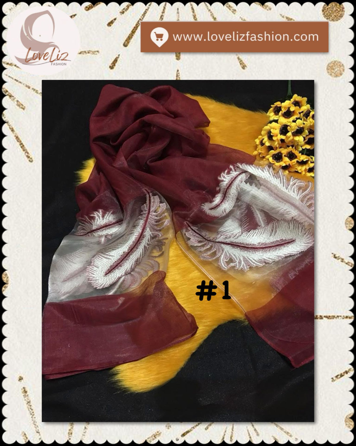 Lush Feather Shawl (SHWL- 1031)
