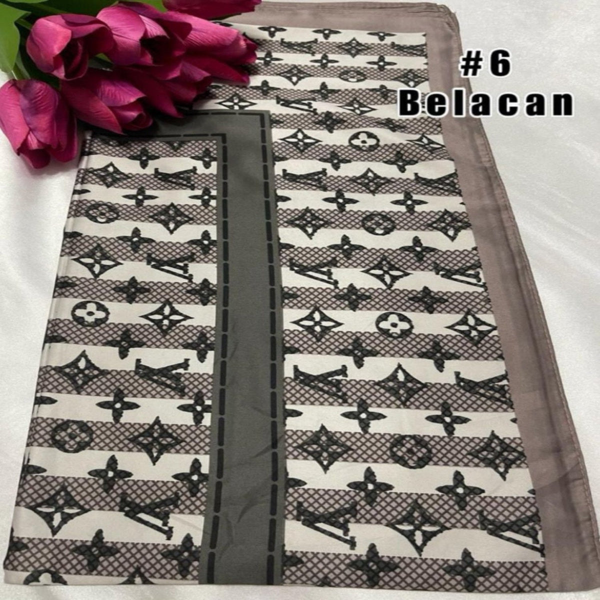 Bawal Satin Printed (BAWL- 1034) Chic & Elegant - Essentials Wear for Muslimah Woman’s Wardrobe