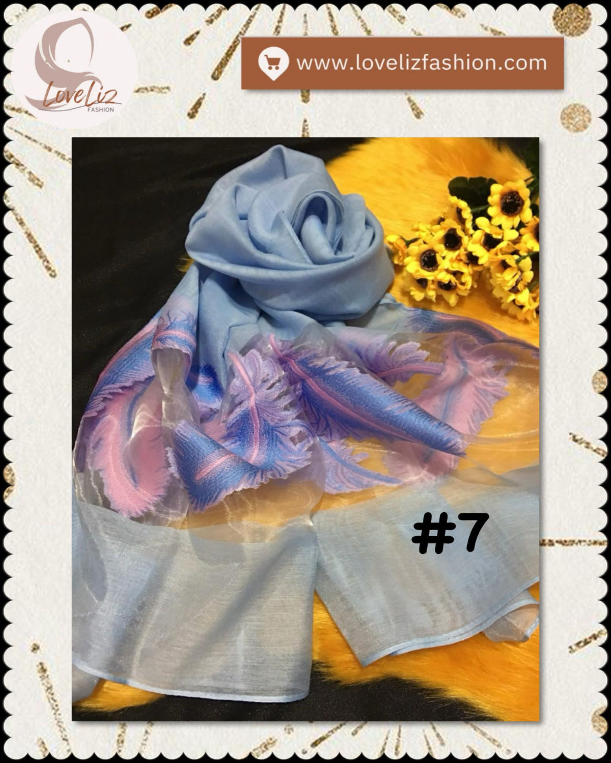 Lush Feather Shawl (SHWL- 1031)