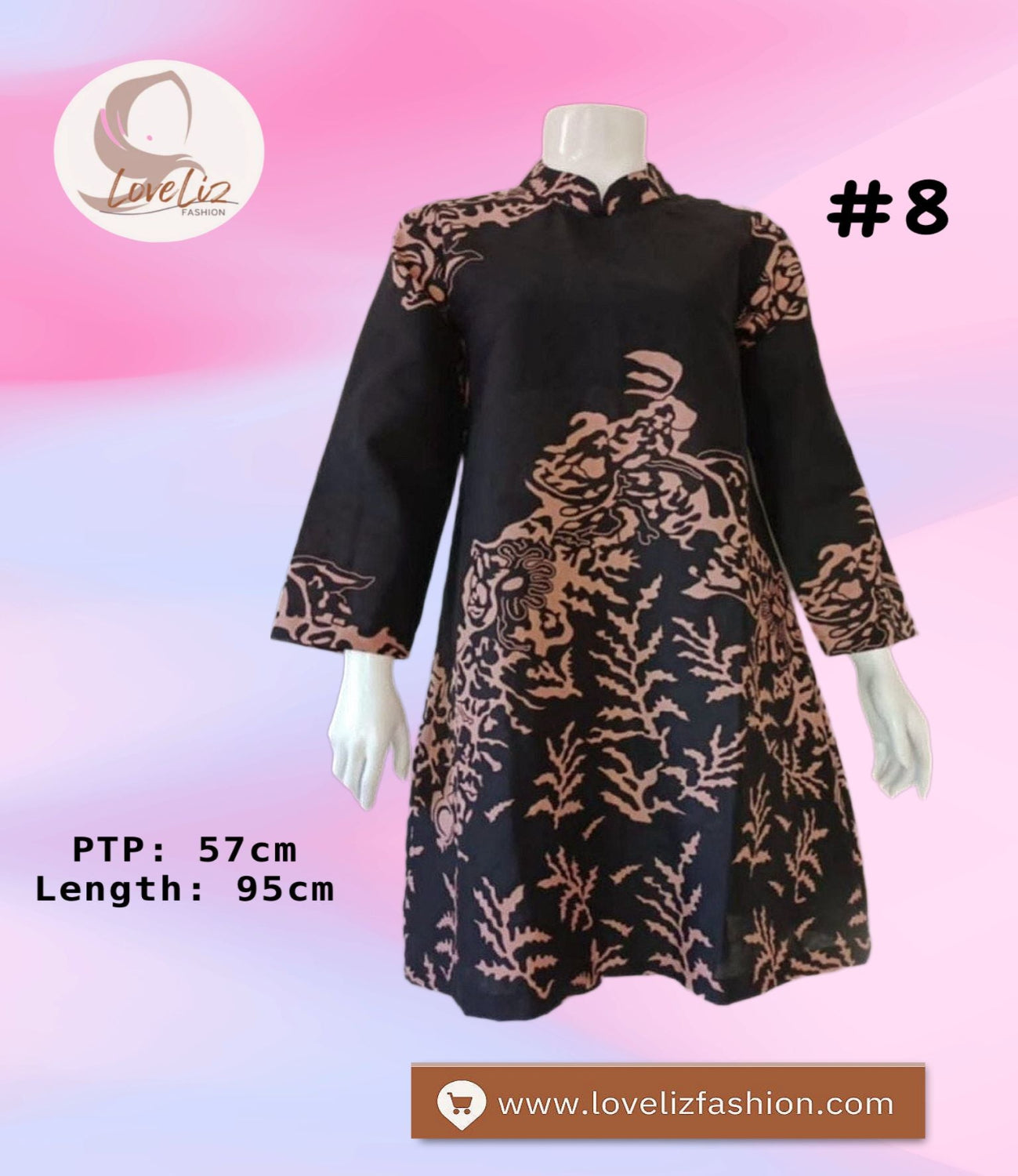 Assorted Batik Tunic Dresses (BADR(T)- 1001) (#PE)