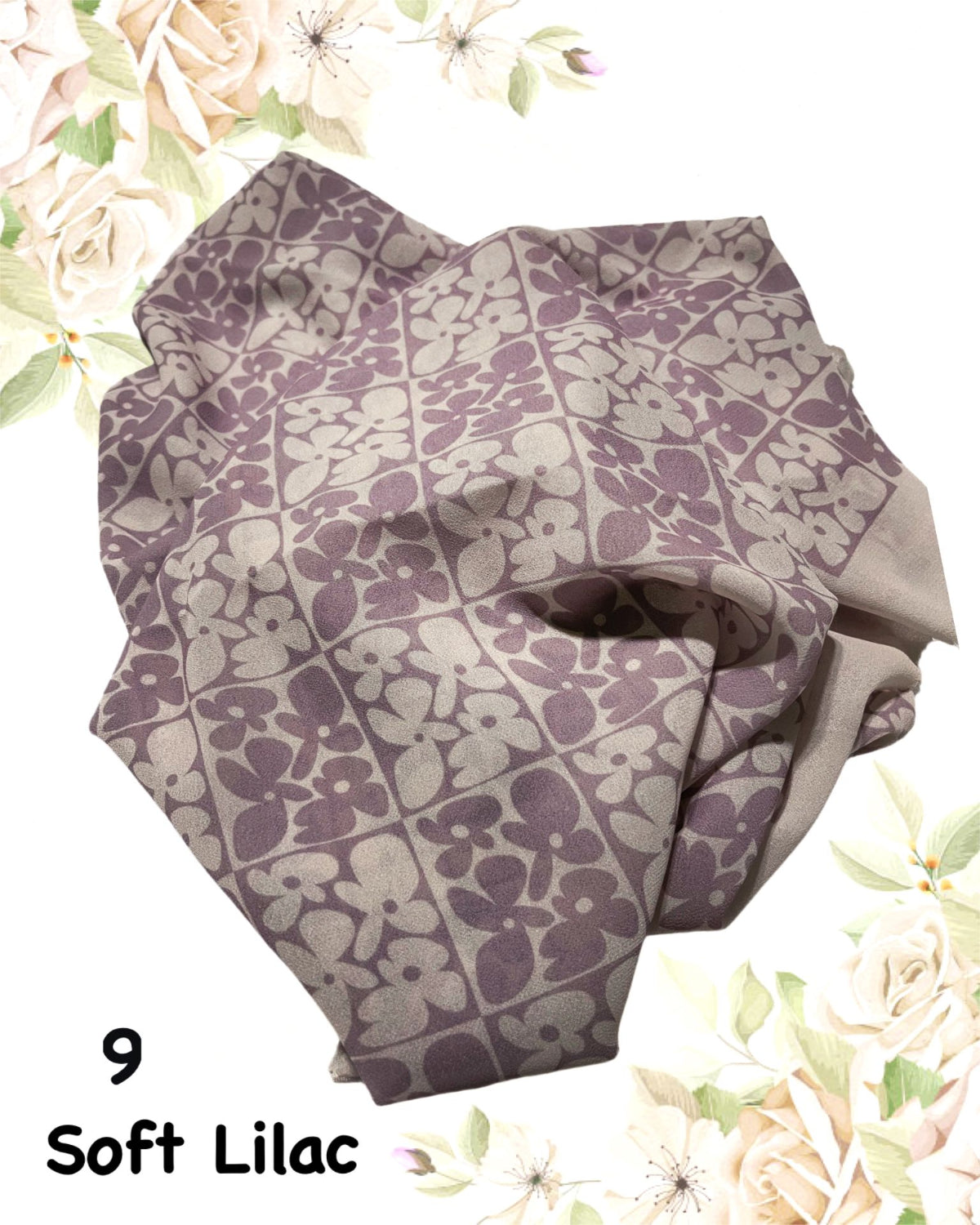 Shawl Korean Chiffon Pleated Laser Cut - A Fusion of Tradition and Trend (SHWL- 1058)
