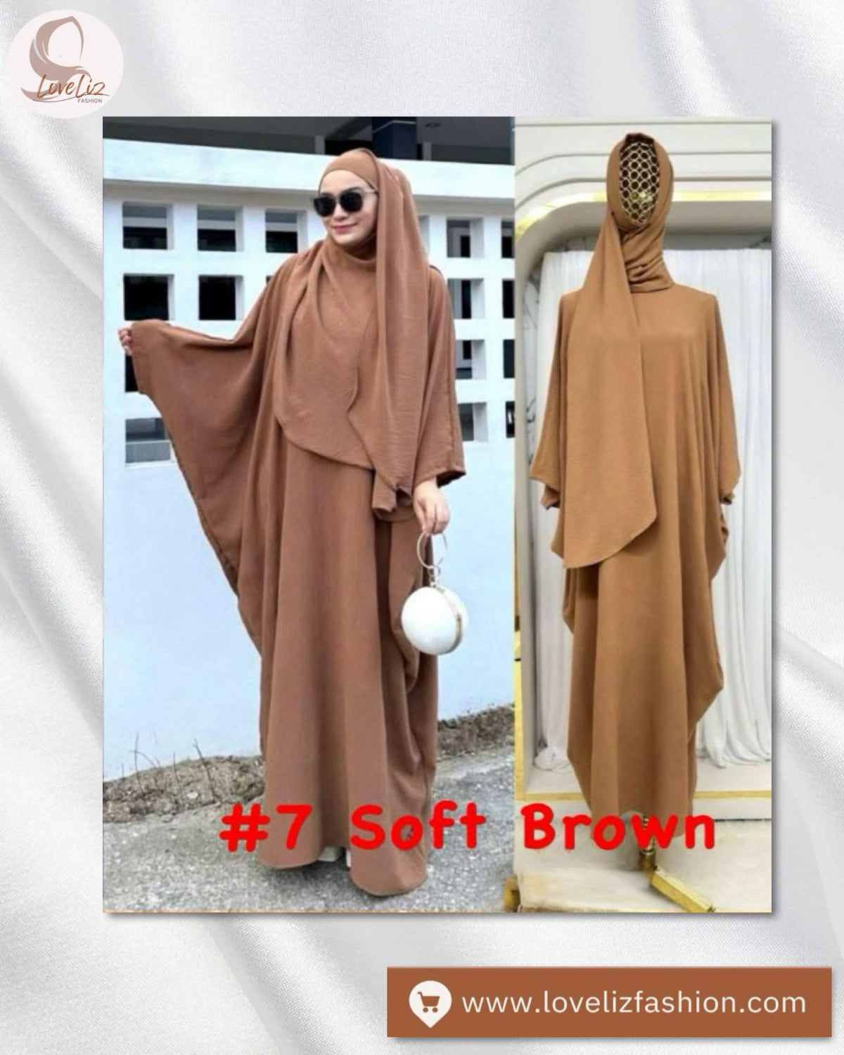 Long Dress + Instant Hijab (LODR- 1002A) (#P104KNG) - Essentials in Woman's Wardrobe