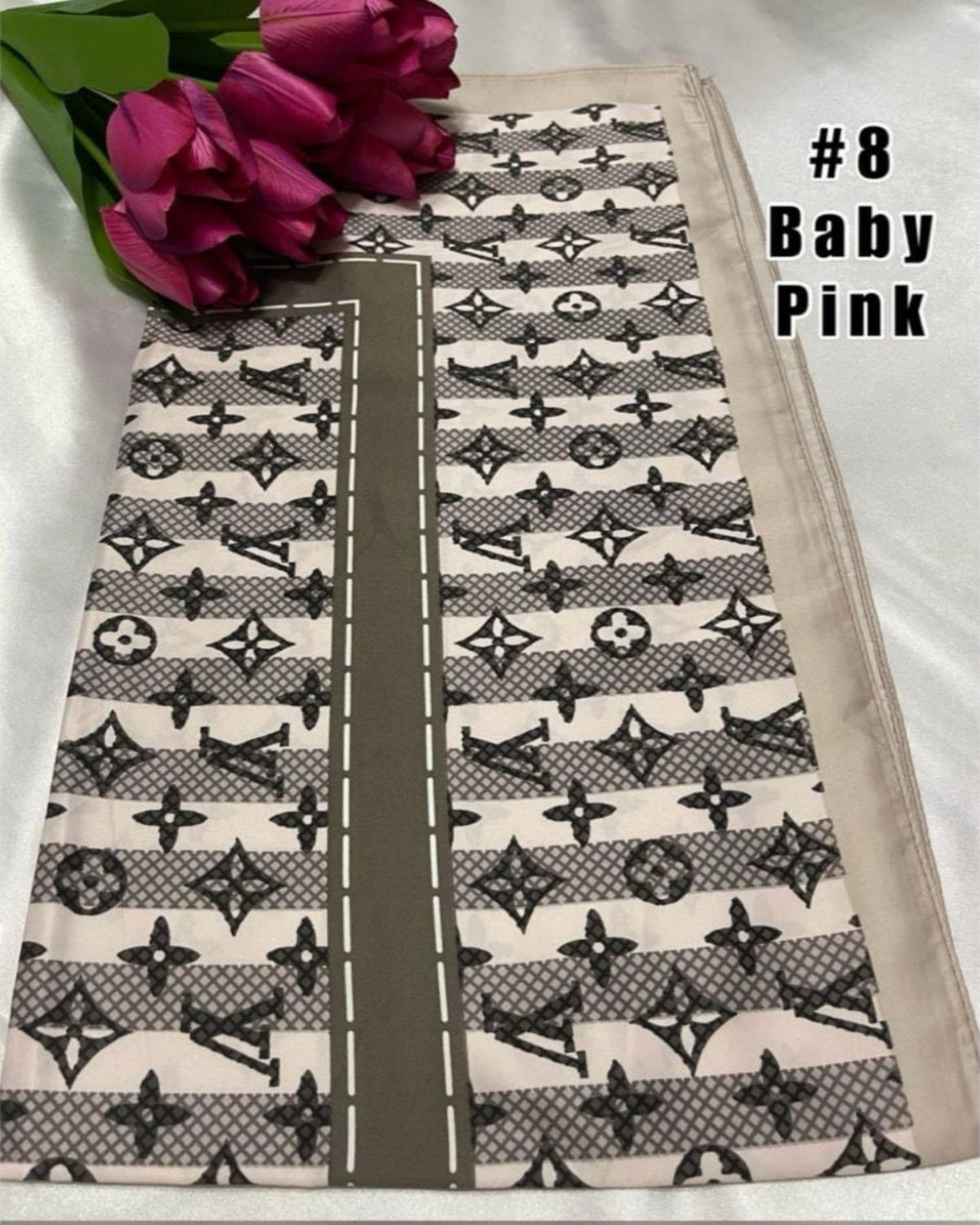 Bawal Satin Printed (BAWL- 1034) Chic & Elegant - Essentials Wear for Muslimah Woman’s Wardrobe