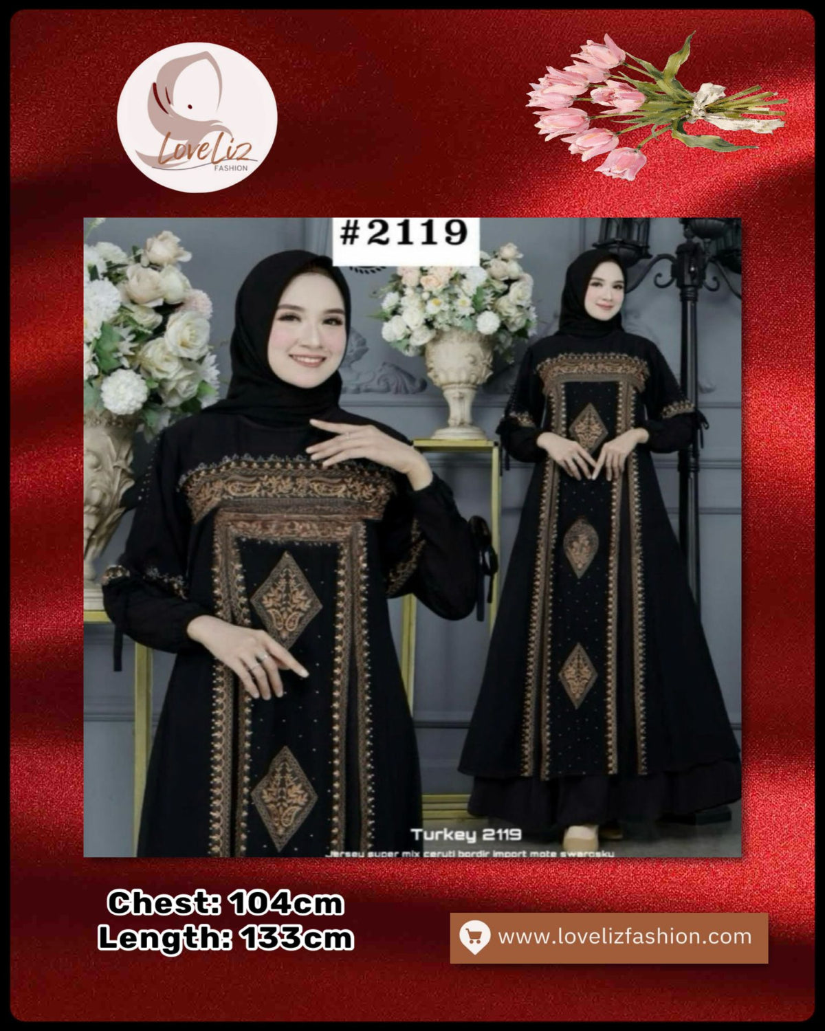 Exclusive Turkey Abaya Black (Series 2009- 2186) (ABYA- 185/205)