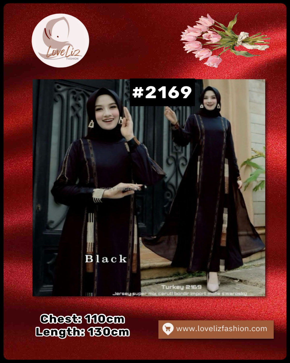 Exclusive Turkey Abaya Black (Series 2009- 2186) (ABYA- 185/205)